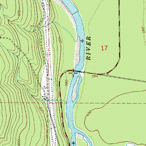 Topographic Map of Sauk River Bridge, WA