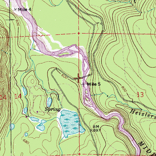 Topographic Map of Mosquito Lake Road Bridge, WA