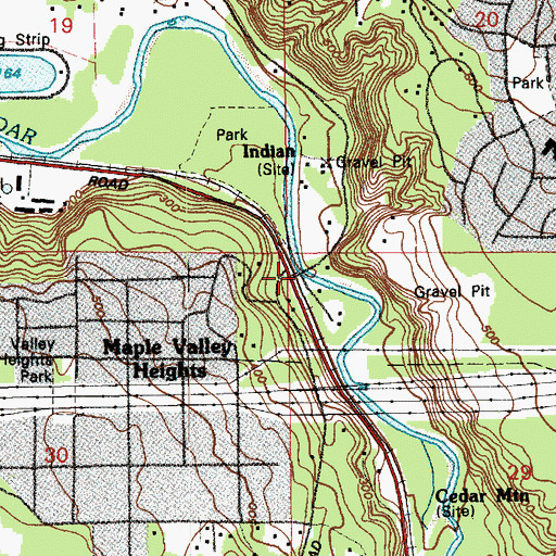 Topographic Map of Jones Road Bridge, WA