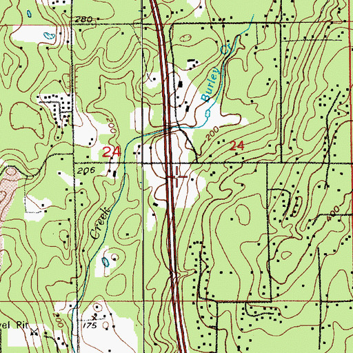 Topographic Map of Mullenix and Highway 16 Park and Ride, WA