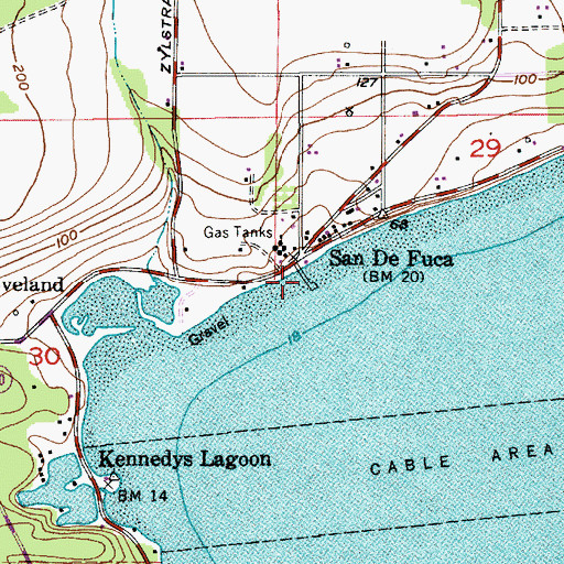 Topographic Map of Coupeville Port, WA