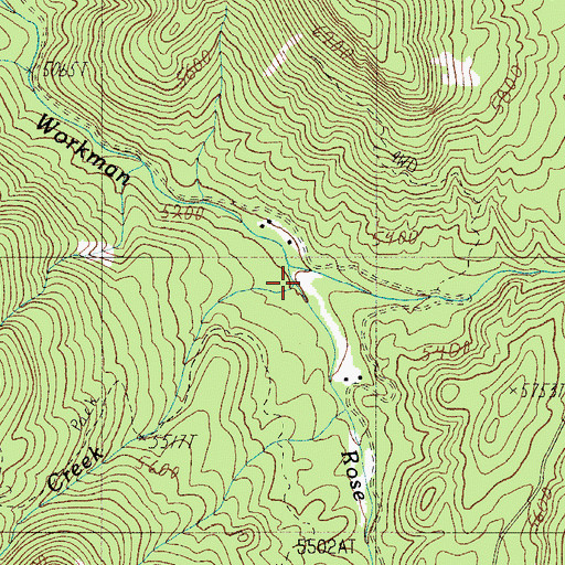 Topographic Map of Bear Creek, AZ