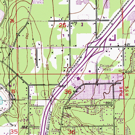 Topographic Map of Mariner Park and Ride, WA