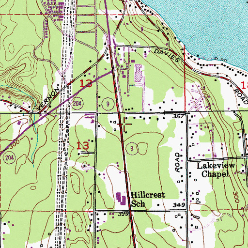 Topographic Map of Lake Stevens Transit Center Park and Ride, WA