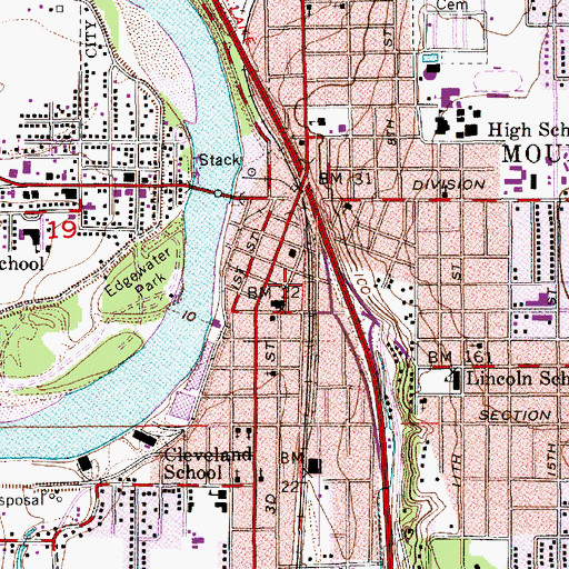 Topographic Map of Skagit Station Park and Ride, WA