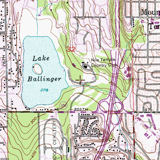 Topographic Map of Nile Center and Golf Course, WA