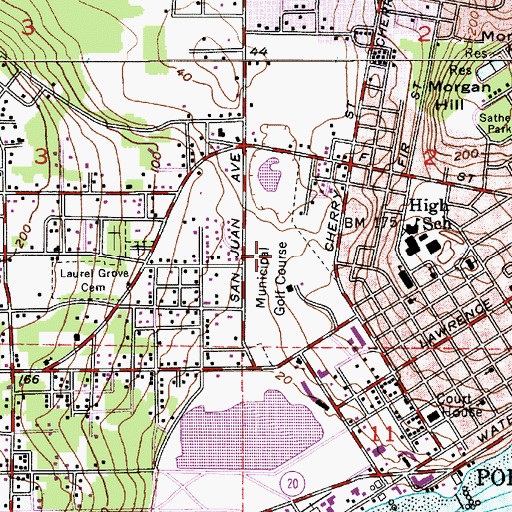 Topographic Map of Port Townsend Golf Course, WA