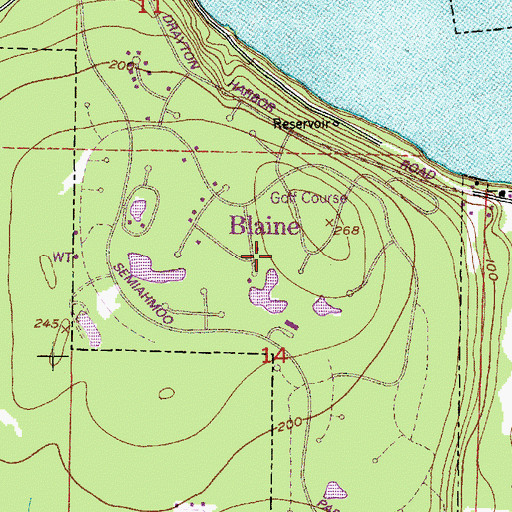 Topographic Map of Semiahmoo Golf and Country Club, WA