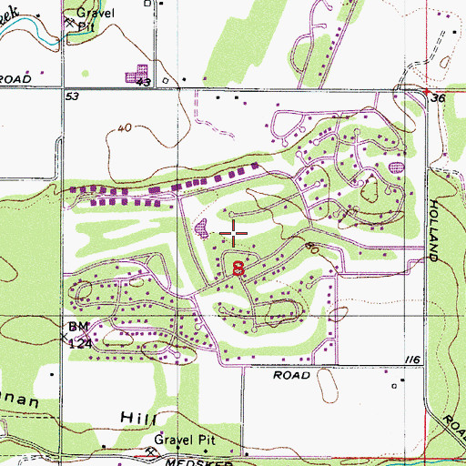 Topographic Map of Sunland Golf and Country Club, WA