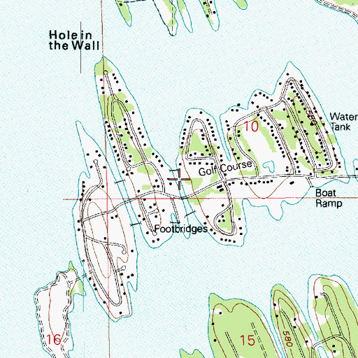 Topographic Map of Tapps Island Golf Course, WA