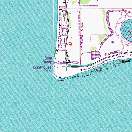 Topographic Map of Lighthouse Marine Park Campground, WA