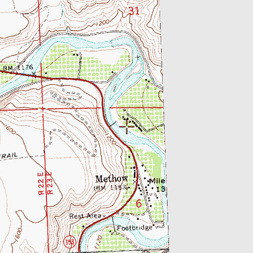 Topographic Map of Lightning Pine Recreational Vehicle Park, WA