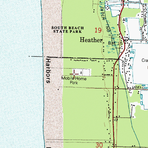 Topographic Map of Kenanna Recreational Vehicle Park, WA