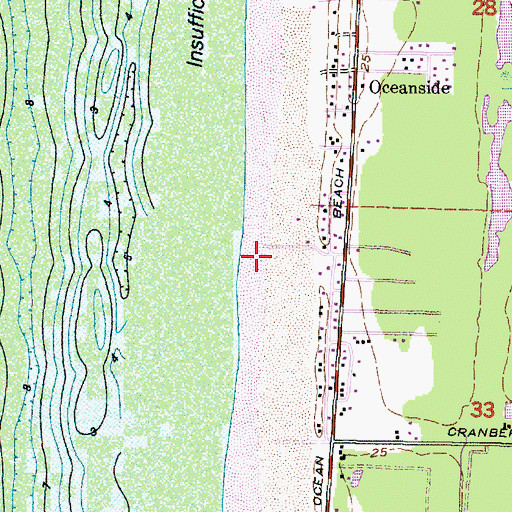 Topographic Map of Andersens Recreational Vehicle Park, WA