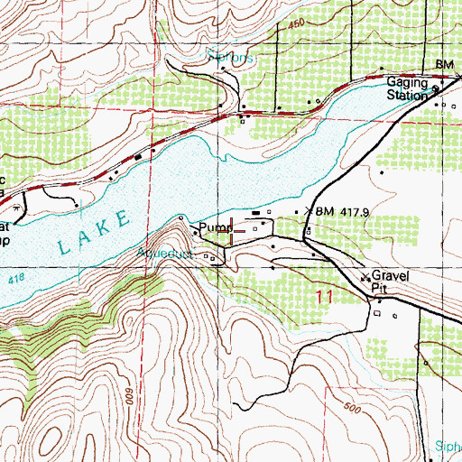 Topographic Map of Spectacle Lake Resort Recreational Vehicle Park, WA
