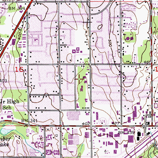 Topographic Map of Lynnwood Recreation Center, WA