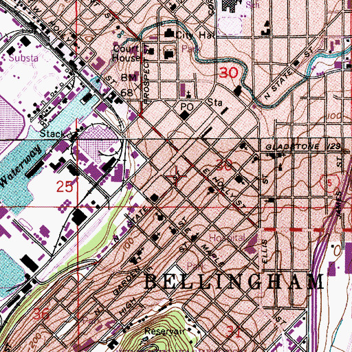 Topographic Map of Whatcom Family YMCA, WA
