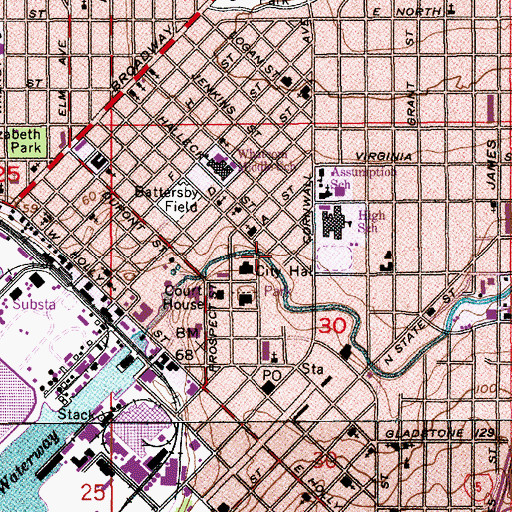 Topographic Map of Bellingham Senior Activity Center, WA