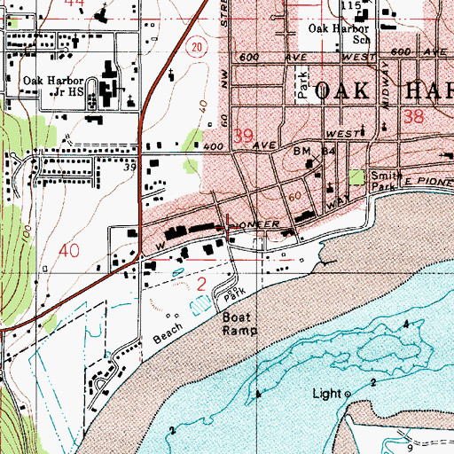 Topographic Map of YMCA, WA