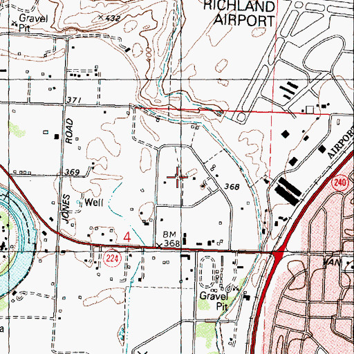 Topographic Map of Buckskin Golf Club, WA