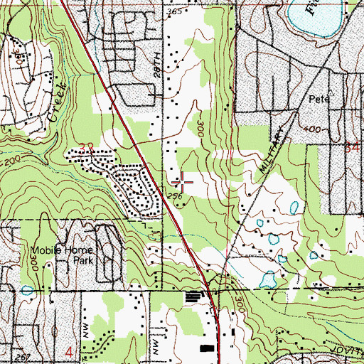 Topographic Map of Christy's Golf Range and Par 3, WA