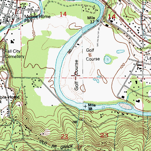 Topographic Map of Snoqualmie Falls Golf Course, WA