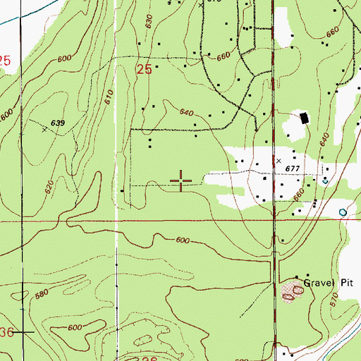 Topographic Map of Tanwax Greens Golf Course, WA