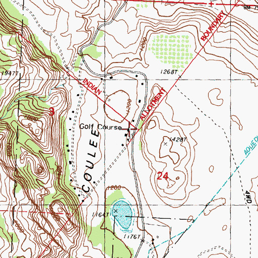 Topographic Map of Alta Lake Golf Course, WA