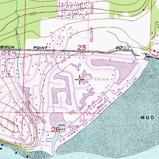 Topographic Map of Birch Bay Village Golf Course, WA