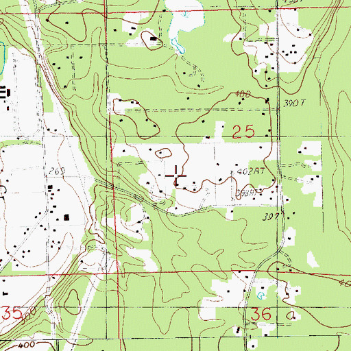 Topographic Map of Blue Boy West Golf Course, WA