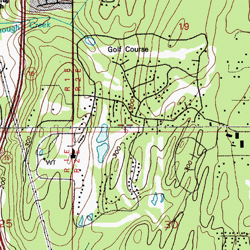 Topographic Map of Canterwood Golf and Country Club, WA