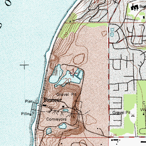Topographic Map of Chambers Bay Golf Course, WA