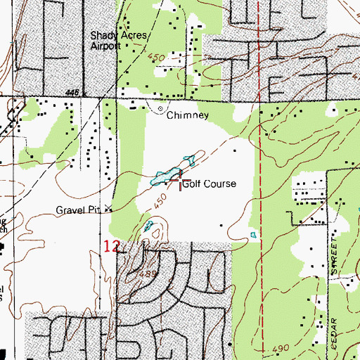 Topographic Map of Classic Golf Club, WA