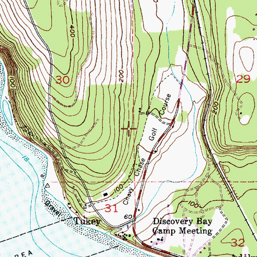 Topographic Map of Discovery Bay Golf Course, WA