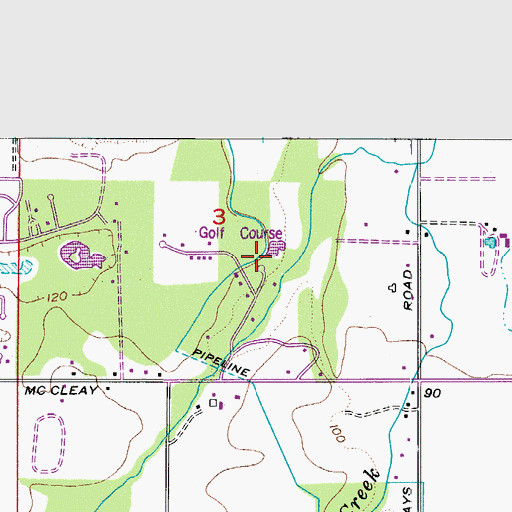 Topographic Map of Dungeness Golf Course, WA