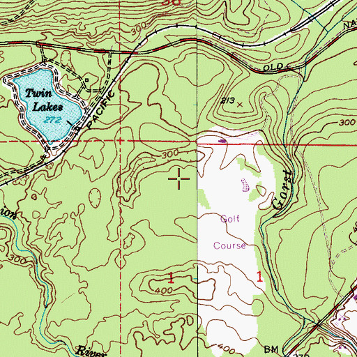 Topographic Map of Gold Mountain Golf Club, WA