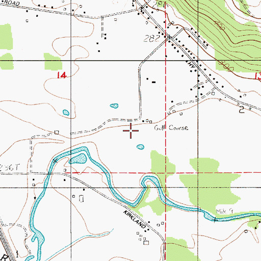 Topographic Map of Newaukum Valley Golf Course, WA