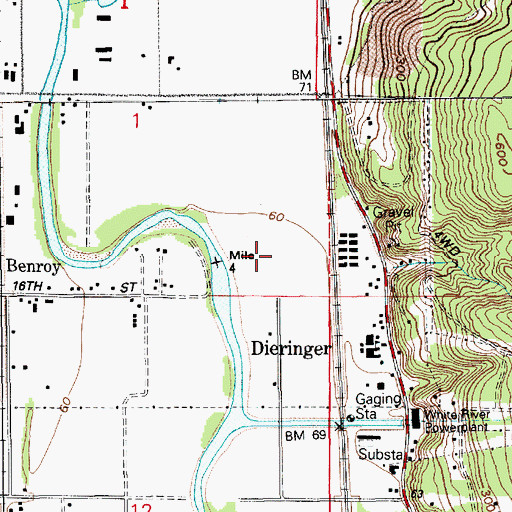 Topographic Map of Sumner Meadows Golf Links, WA