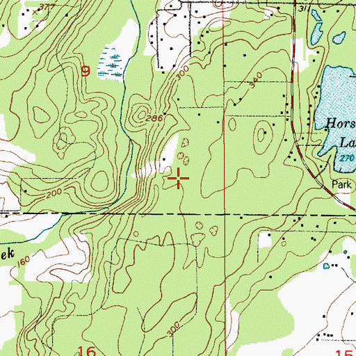 Topographic Map of Horseshoe Lake Golf Course, WA