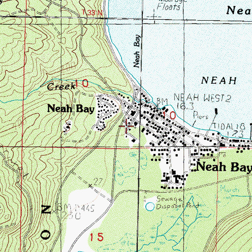 Topographic Map of Neah Bay Assembly of God Church, WA