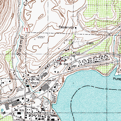 Topographic Map of Brewster Adventist Church, WA