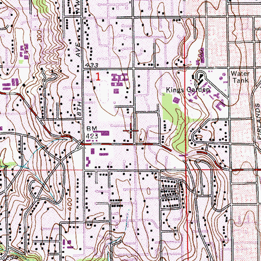 Topographic Map of Calvin Presbyterian Church, WA