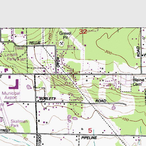 Topographic Map of Christ Community Church, WA