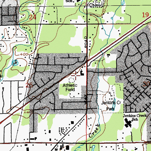 Topographic Map of Covington Christian Fellowship Church, WA