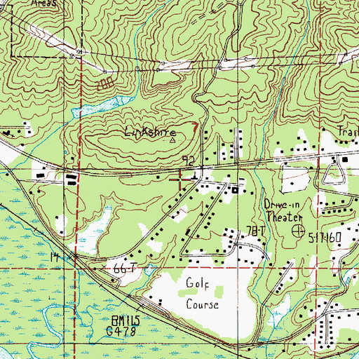 Topographic Map of Aberdeen Church of Christ, WA