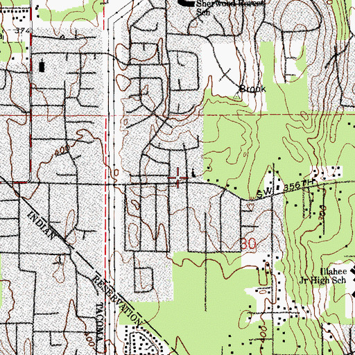 Topographic Map of Christ the King Bible Fellowship Church, WA