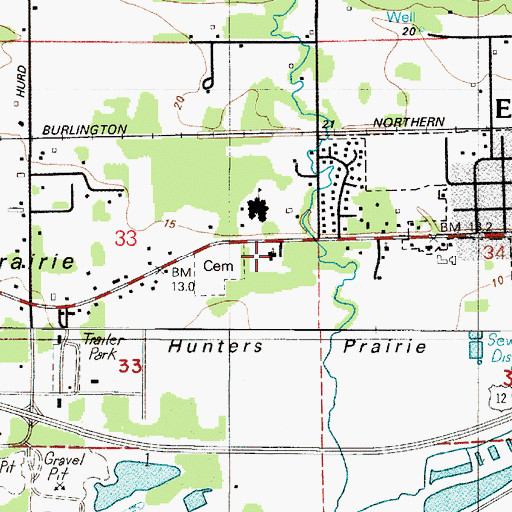 Topographic Map of Elma Seventh Day Adventist Church, WA