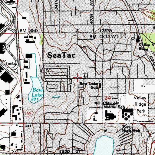 Topographic Map of Emmanuel Reformed Baptist Church, WA
