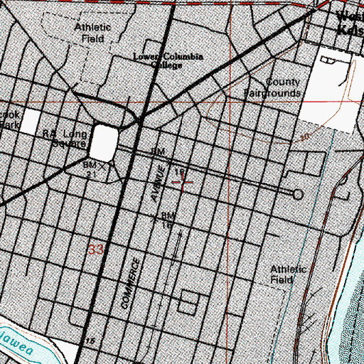 Topographic Map of Evangelical Christian Fellowship Church, WA