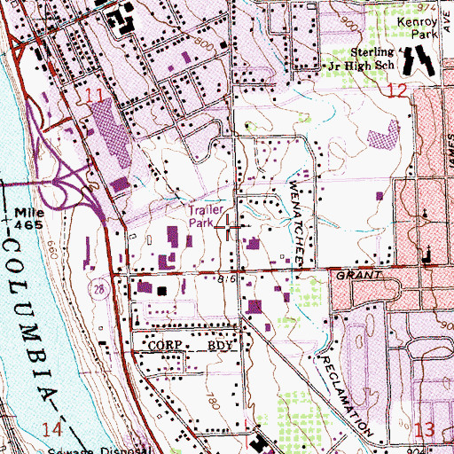 Topographic Map of Faith Lutheran Church, WA